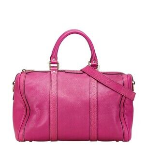 Gucci Joy Boston Bag Shoulder Pink Purple Leather